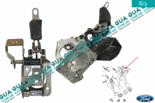 Блок крепления педалей сцеления / тормоза, педальний узел ( кронштейн )   