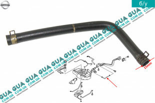 Патрубок / трубка топливной системы от заливной горловины к топливному баку Nissan / НИССАН ALMERA N16 / АЛЬМЭРА Н16 2.2 DCI ( 2184 куб.см.)