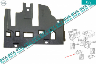 Изолятор передней панели / нижний левый Opel / ОПЕЛЬ ASTRA G 1998-2005 / АСТРА Ж 98-05 1.6 ( 1598 куб.см. )