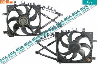 Диффузор основного радиатора ( Вентилятор с моторчиком ) Opel / ОПЕЛЬ CORSA C 2000-2009 / КОРСА С 00-09 1.7DTI V16 (1686 куб. см.)