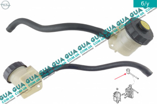 Бачок главного цилиндра сцепления  Opel / ОПЕЛЬ CORSA C 2000-2009 / КОРСА С 00-09 1.7DTI V16 (1686 куб. см.)