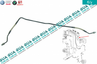Трубка тормозной системы от главного тормозного цилиндра к АБС/ABS Seat / СЕАТ TOLEDO III 2004-2009 2.0TDI 16V (1968 куб.см.)