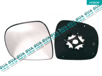 Вкладыш зеркала заднего вида левый без подогрева (асф.) 2010-
