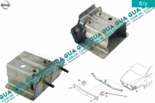 Кронштейн усилителя переднего бампера ( левый ) Nissan / НИССАН ALMERA N16 / АЛЬМЭРА Н16 2.2 DCI ( 2184 куб.см.)