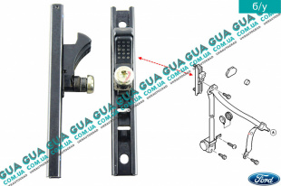 Фиксатор / регулятор высоты натяжения ремня безопасности  Ford / ФОРД ESCORT 1992-1995 / ЭСКОРТ 92-95 1.3 (1299 куб. см.)