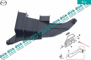 Молдинг ( накладка ) задней правой двери Mazda / МАЗДА 323 F 1998-2004 1.4 (1324 куб.см.)