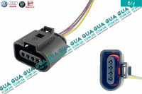 Фишка / разъем с проводами / штекер мапсенсора / датчика абсолютного давления наддува воздуха турбины (  дад / дроссельной заслонки / ЭГУРа / электро гидроусилителя руля 4 контакта )