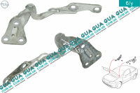 Петля капота левая Opel / ОПЕЛЬ ASTRA G 1998-2005 / АСТРА Ж 98-05 1.6 ( 1598 куб.см. )