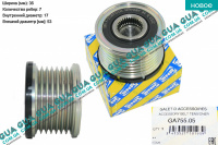 Шкив генератора 7 ручейков ( обгонная муфта, механизм свободного хода )