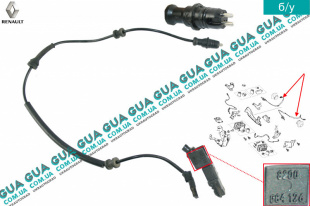 Датчик ABS / АБС задний Renault / РЕНО LAGUNA II / ЛАГУНА 2 2.2DCI (2188 куб.см.),