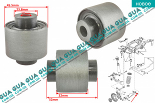 Сайлентблок рычага заднего поперечного ( внутренний ) ( 1 шт )   