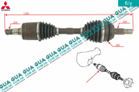 Полуось левая 28/30 ( привод в зборе с шрусами c АБС / ABS ) Mitsubishi / МИТСУБИСИ PAJERO IV 2006- / ПАДЖЕРО 4 06- 3.2DI-D (3200 куб.см.)