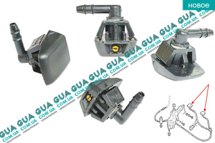 Распылитель омывателя лобового стекла ( форсунка ) 1шт   