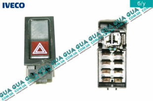  Кнопка аварийной сигнализации Iveco / ИВЕКО DAILY II 1989-1999 / ДЭЙЛИ Е2 89-99 2.5D (2499 куб.см.)