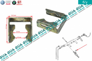 Фиксатор / зажим топливной форсунки ( защелка, крепёж, клипса, стопор ) 1 шт.   