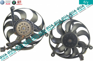 Вентилятор основного радиатора с моторчиком D290 лопастей 9   