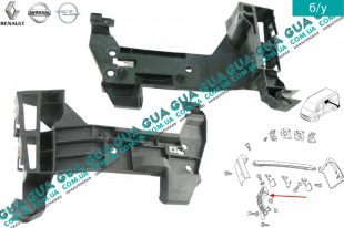 Кронштейн крепления клыка бампера задний правый   