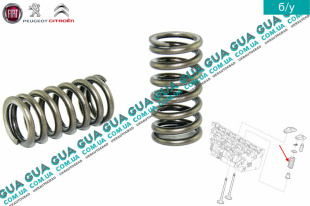 Пружина клапана головки блока цилиндров ( ГБЦ ) Volvo / ВОЛЬВО S40 II 1.6D (1560 куб.см.)