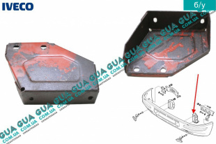 Кронштейн крепления бампера левый   