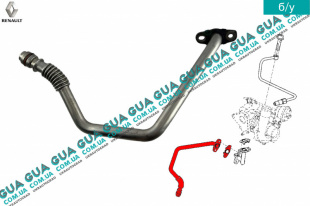 Трубка обратки масла с турбины ( слива масла )   