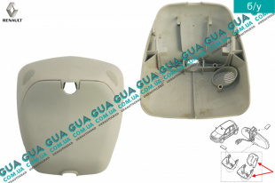 Корпус / накладка зеркала заднего вида салона Renault / РЕНО GRAND SCENIC III / ГРАНД СЦЭНИК 3 1.5DCI (1461 куб.см.)