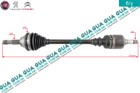 Полуось левая 28/37 R15 ( привод в зборе с шрусами c АБС / ABS )