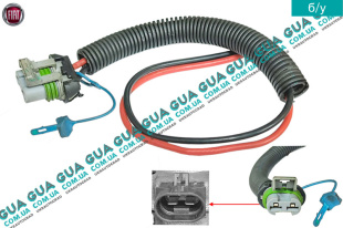 Фишка / разъем з проводами / штекер / колодка / конектор провод вентилятора / моторчика охлаждения основного радиатора   