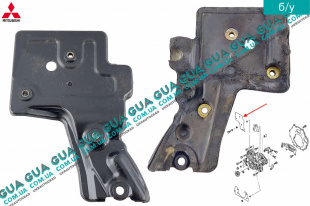 Защита / кожух передней крышки двигателя Mitsubishi / МИТСУБИСИ PAJERO III 2000-2006 / ПАДЖЕРО 3 00-06 3.2DI-D (3200 куб.см.)