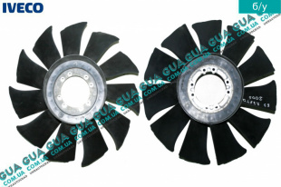 Крыльчатка двигателя 11 лопастей D385 ( вентилятор охлаждения )   