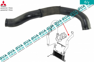 Патрубок интеркулера ( радиатор - дроcсельная заслонка )   