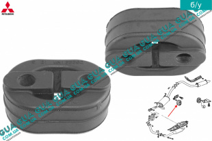 Резинка крепления глушителя ( резиновое кольцо ) Mitsubishi / МИТСУБИСИ PAJERO III 2000-2006 / ПАДЖЕРО 3 00-06 3.2DI-D (3200 куб.см.)