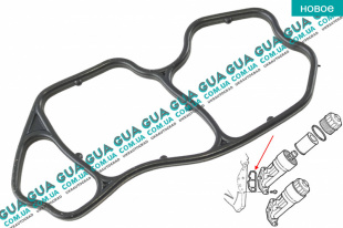 Прокладка корпуса масляного фильтра ( теплообменника ) Opel / ОПЕЛЬ ASTRA H 2004-2014 / АСТРА 04-14 1.4 (1364 куб.см.)