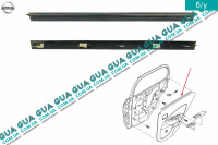 Молдинг / декоративная накладка задней левой двери ( под стекло / внутренняя ) Nissan / НИССАН ALMERA N16 / АЛЬМЭРА Н16 2.2 DCI ( 2184 куб.см.)