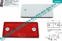 Отражатель заднего бампера ( катафот ) 1 шт.