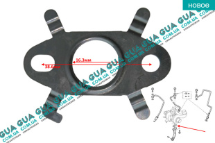 Прокладка трубки слива масла турбины ( масляной трубки обратки )   