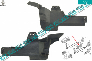 Кронштейн обшивки задней правой двери ( карты, панели )   
