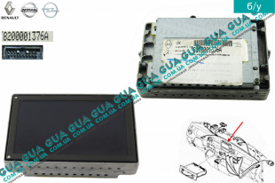 Дисплей GPS навигатора Renault / РЕНО AVANTIME / ЭВАНТАЙМ 2.0 16V TURBO (1998 куб.см.)