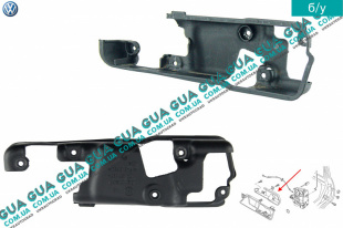 Кронштейн крепления внутренней ручки передней левой двери    