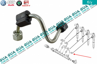 Трубка цилиндра 4 топливной системы ( форсунки / рейки )   