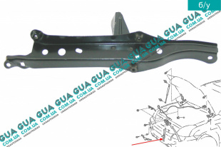Кронштейн замка капота Toyota / ТОЙОТА LAND CRUISER 2000- 3.0D-4D 4WD (2982 куб.см.)