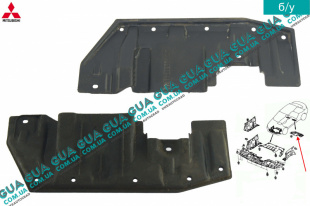 Декоративная накладка пола задня левая  Mitsubishi / МИТСУБИСИ LANCER IX 2003-2011 / ЛАНСЭР 9 03-11 2.0 V16 (1997 куб. см.)