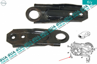 Кронштейн крепления радиатора нижний левый   