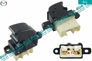 Кнопка стеклоподьемника передней правой двери	 Mazda / МАЗДА 323 F 1998-2004 1.5 16V (1498 куб.см. )