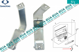  Кронштейн крепления внутренной ручки задней левой двери SsangYong / САНГЙОНГ KYRON 2.0XDI (1998 куб.см.)