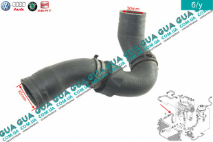 Патрубок / трубка системы охлаждения ( шланг радиатора / верхний )   