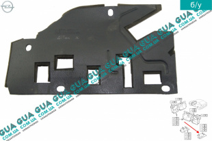 Изолятор передней панели / нижний правый Opel / ОПЕЛЬ ASTRA G 1998-2005 / АСТРА Ж 98-05 1.6 ( 1598 куб.см. )