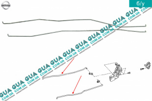 Тяга замка задней левой двери ( к ручке верхняя / нижняя ) комплект 2шт. Nissan / НИССАН ALMERA N16 / АЛЬМЭРА Н16 2.2 DCI ( 2184 куб.см.)