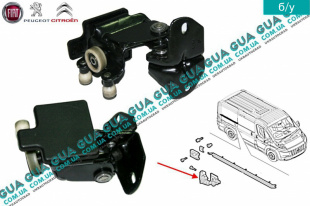 Ролик боковой правой сдвижной двери средний   