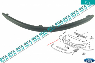 Накладка декоративная / молдинг / листва переднего бампера правая   