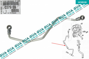 Трубка турбины / турбокомпрессора / подачи масла на турбину   